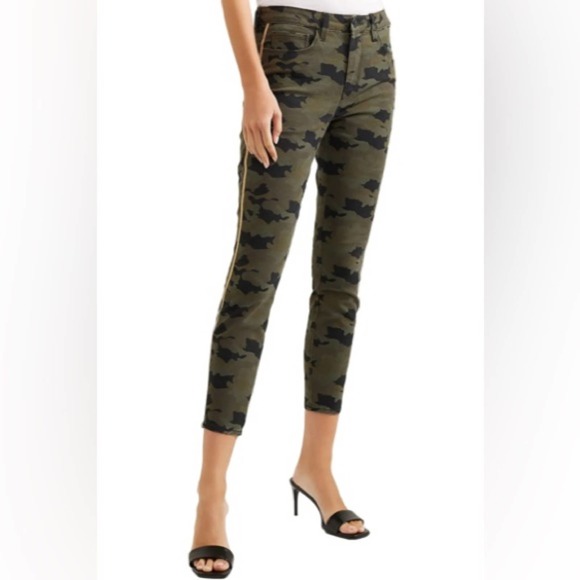 L'AGENCE Margot cropped camouflage-print high-rise skinny jeans Size 23 - Picture 1 of 12